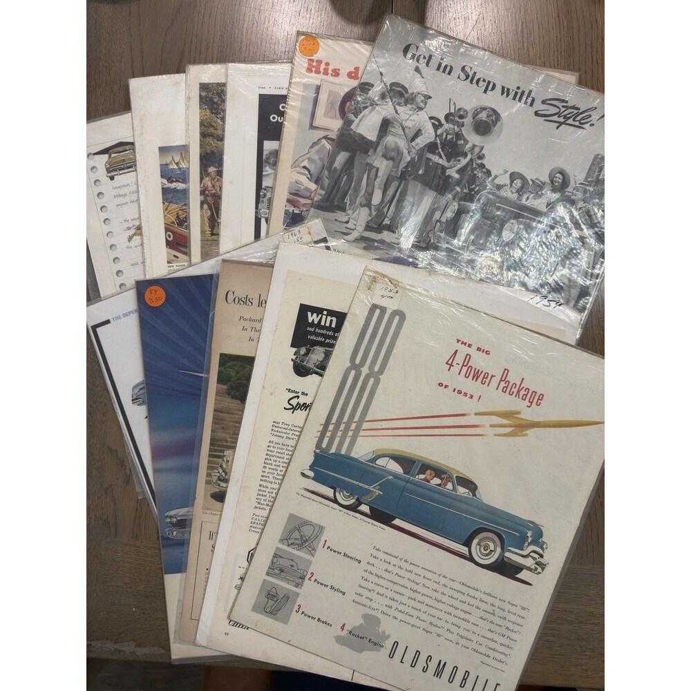 Vintage Car Automobile Auto 1940-1963 Ad Lot Of (11)